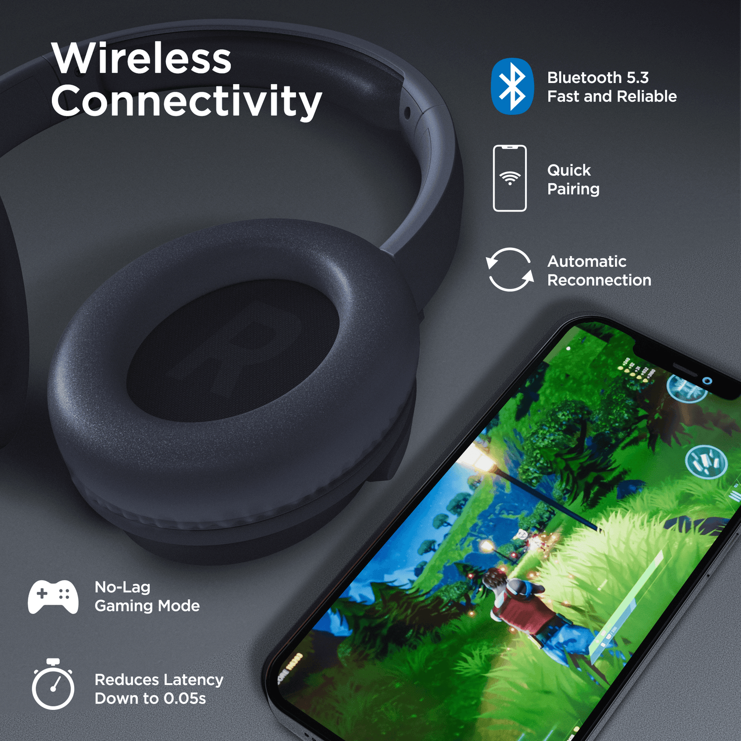 HyperGear Stealth2 ANC Wireless Headphones Jupiter Gear Home