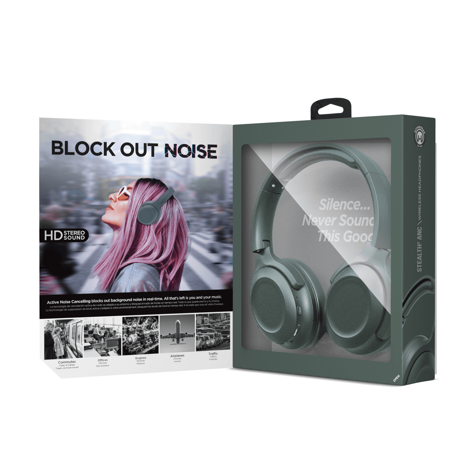 HyperGear Stealth2 ANC Wireless Headphones Jupiter Gear Home