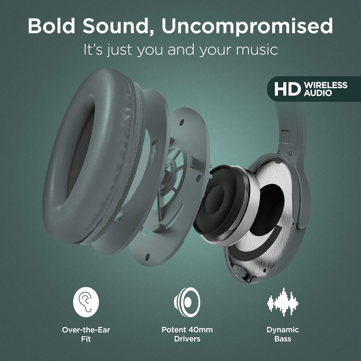 HyperGear Stealth2 ANC Wireless Headphones Jupiter Gear Home