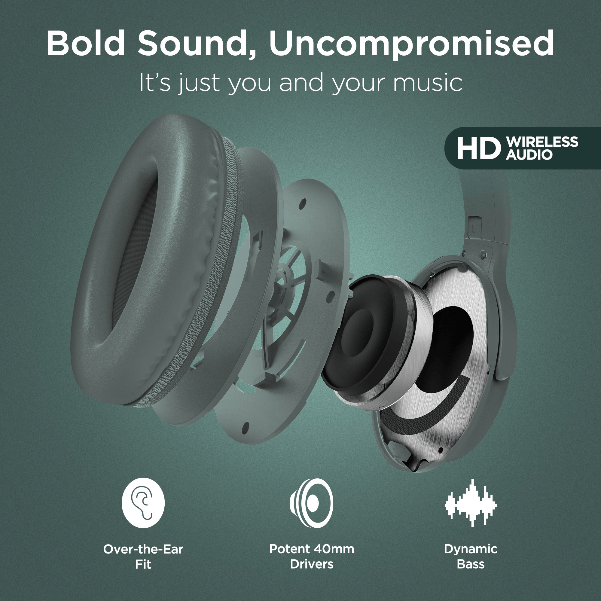 HyperGear Stealth2 ANC Wireless Headphones Jupiter Gear Home