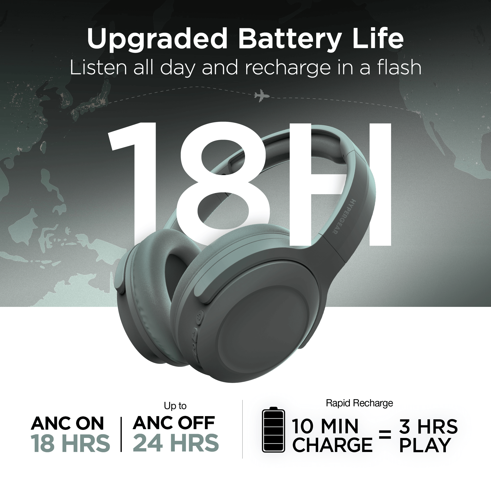 HyperGear Stealth2 ANC Wireless Headphones Jupiter Gear Home