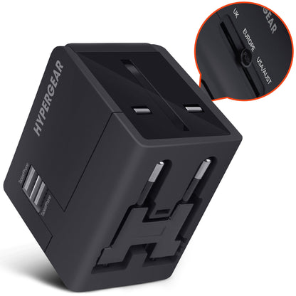 HyperGear All-in-one World Travel Adapter Jupiter Gear Home