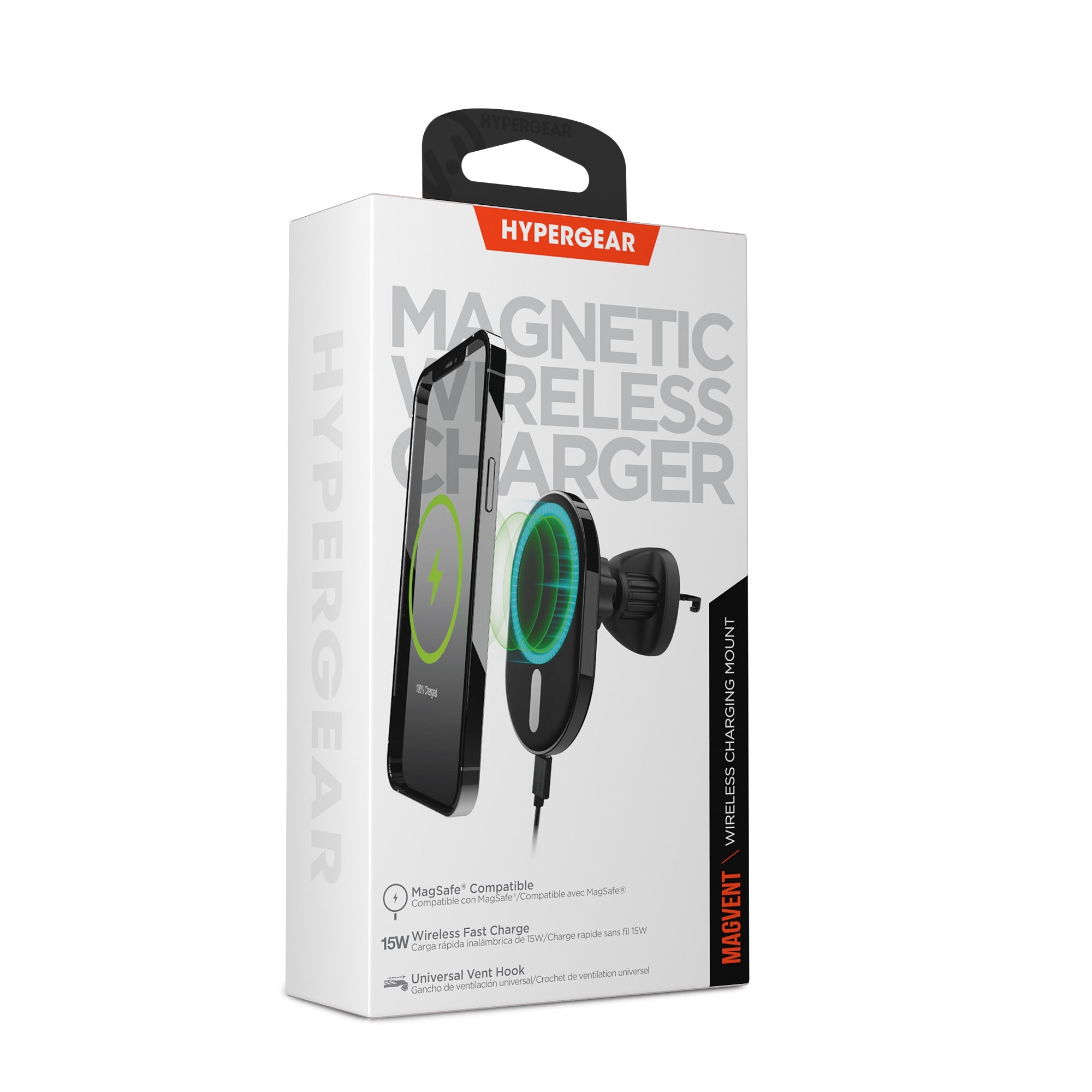 HyperGear MagVent Wireless Car Charging Mount for iPhone 13 Jupiter Gear Home