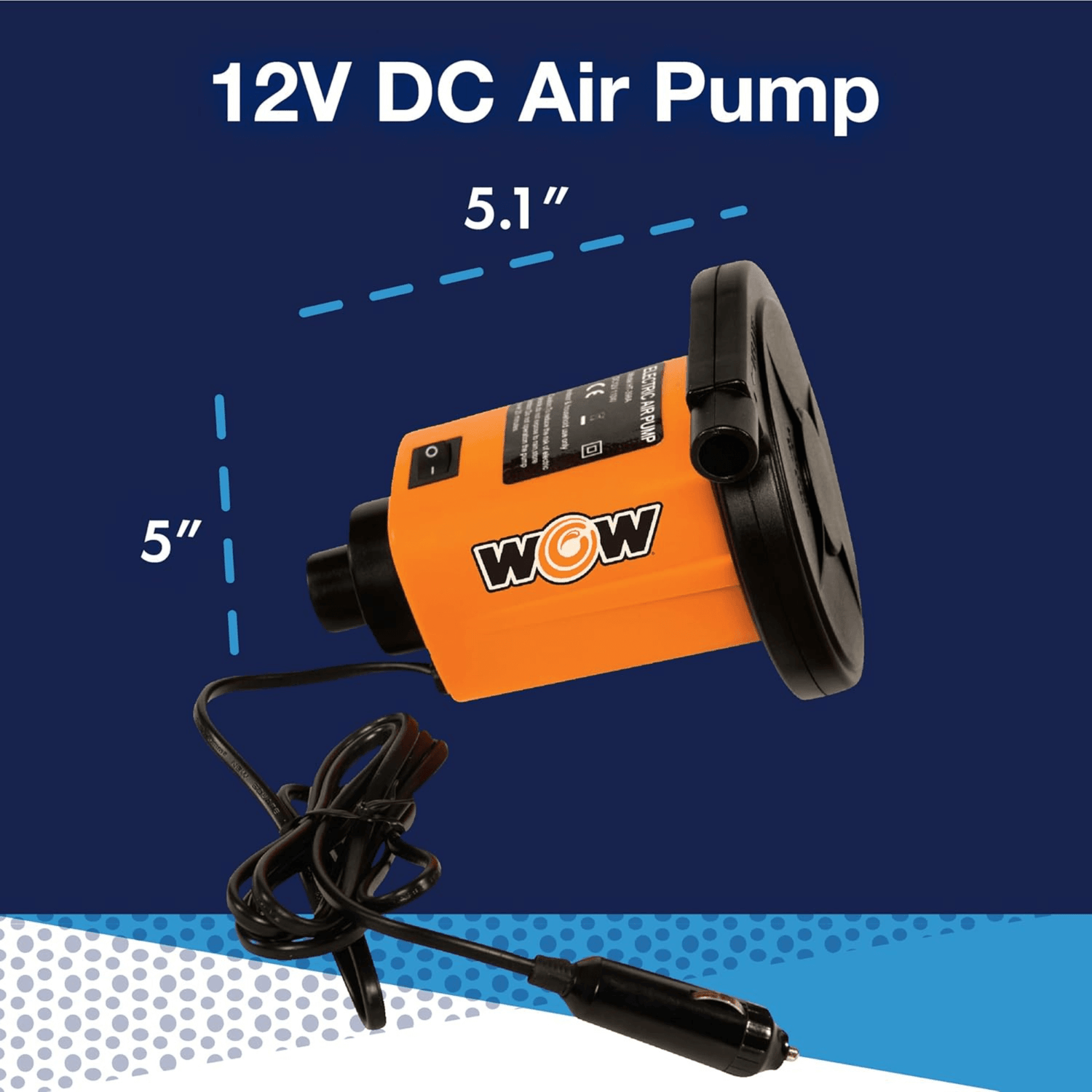 WOW Watersports 12V DC Inflator Pump for Inflatables and Towables Jupiter Gear Home