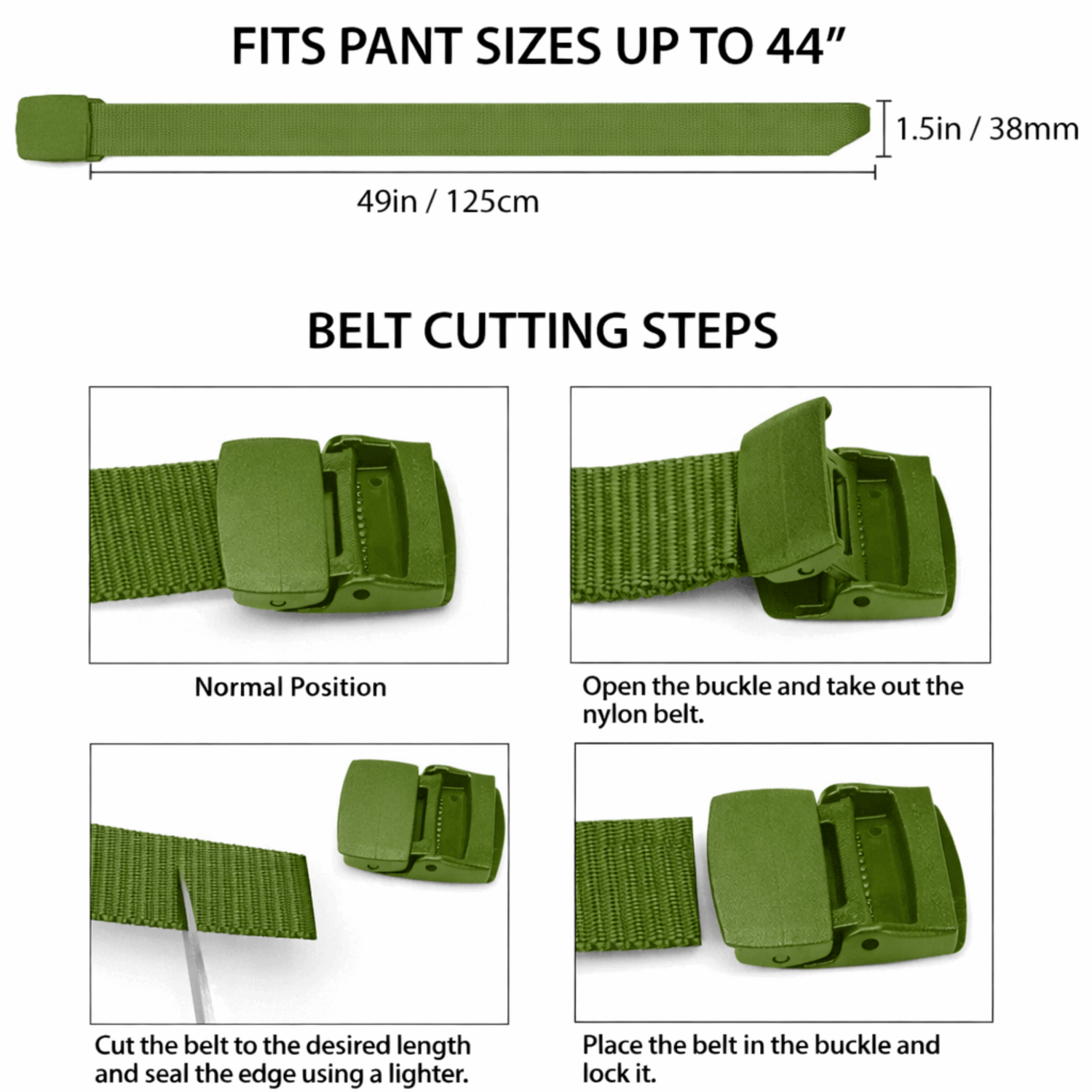 XGear Tactical Adjustable Nylon Belt with Plastic Buckle Jupiter Gear Home