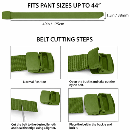 XGear Tactical Adjustable Nylon Belt with Plastic Buckle Jupiter Gear Home