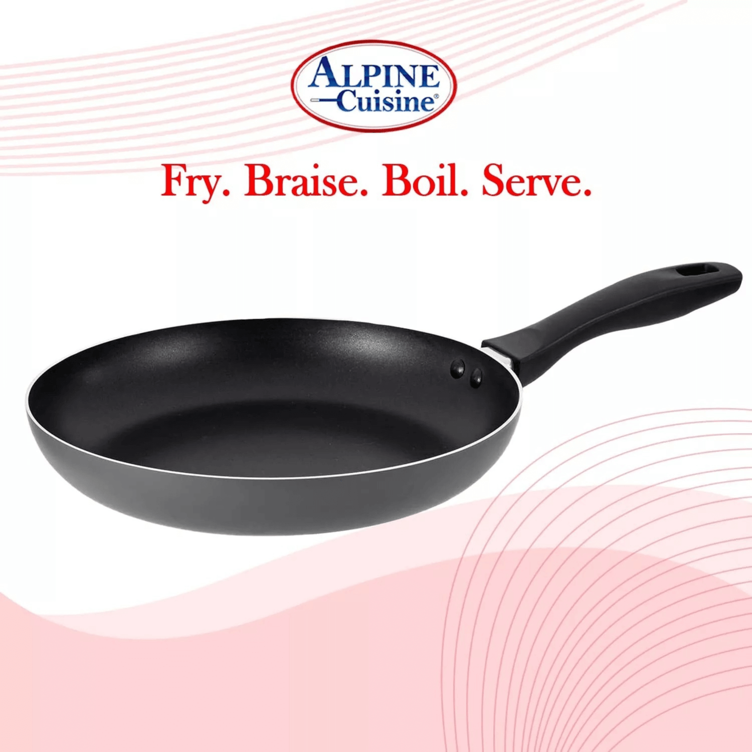 Alpine Cuisine Non-Stick 3-Piece Aluminum Fry Pan Set Jupiter Gear Home