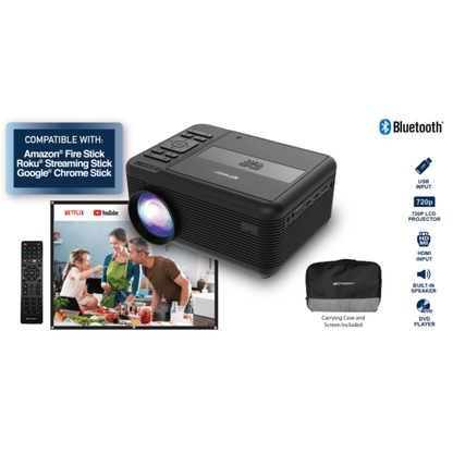 Emerson 150" Home Theater LCD DVD Projector Combo - Refurbished Jupiter Gear Home