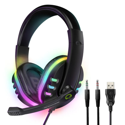 HyperGear SoundRecon RGB LED Gaming Headset w 7 Color Lights &amp; Mic Jupiter Gear Home
