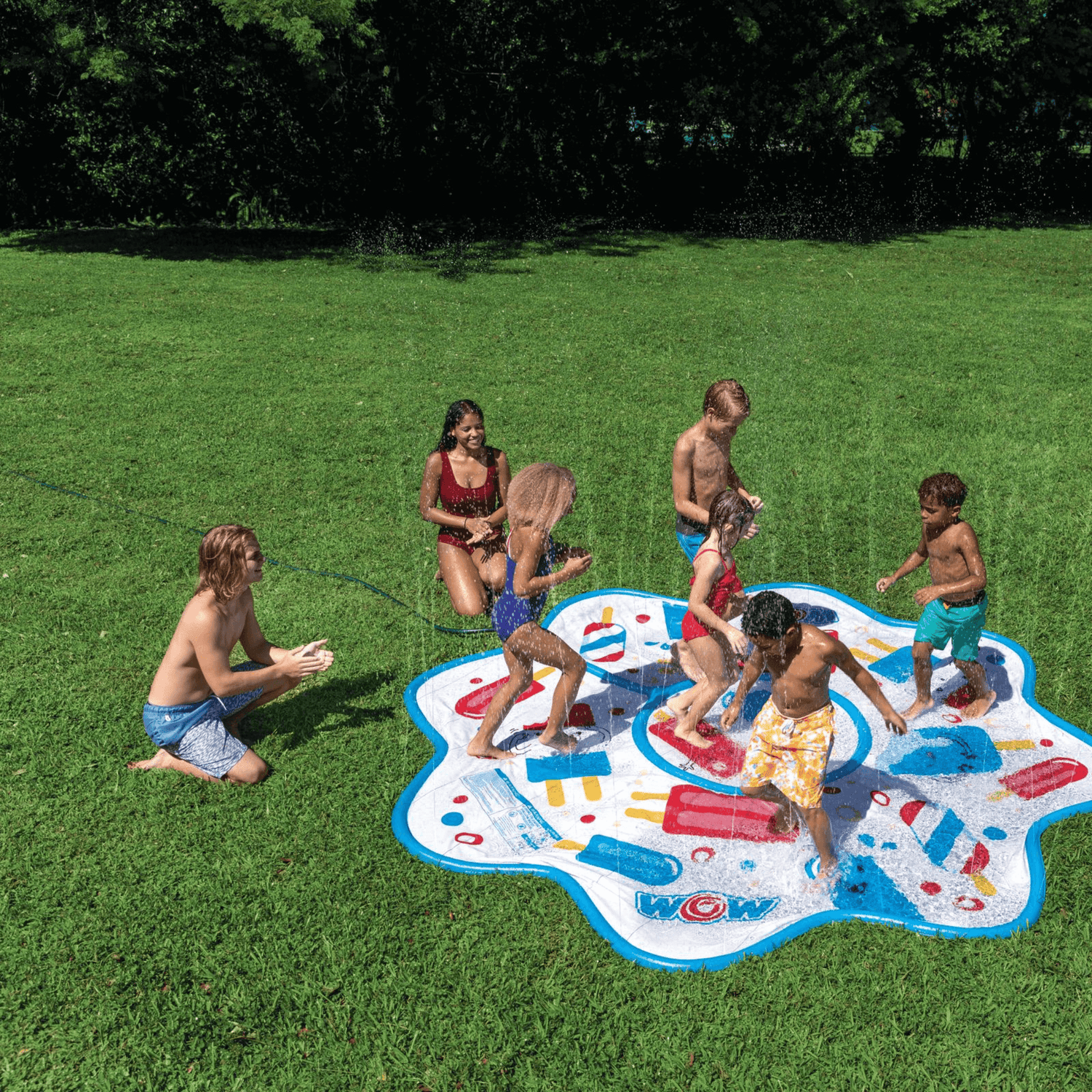 WOW Watersports Popsicle 10ft Octagonal Spray Pad, Connects to Standard Hose Jupiter Gear Home