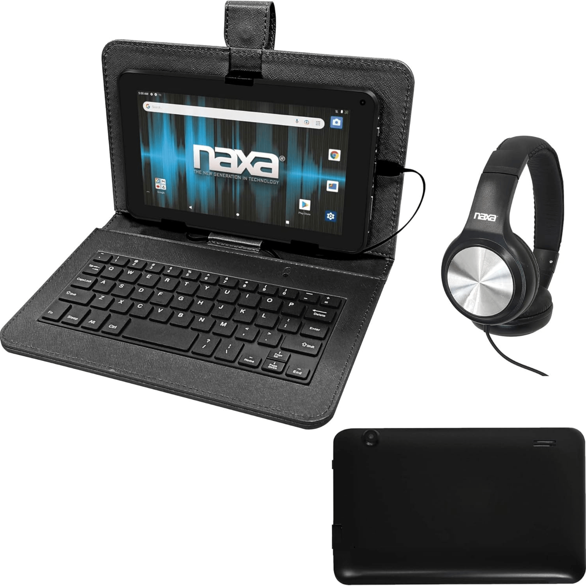 Naxa 10.1" Core Android 11 Tablet Kit Black - Refurbished Jupiter Gear Home