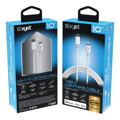 Xyst Charge and Sync USB-C to Lightning Cable 10Ft Jupiter Gear Home