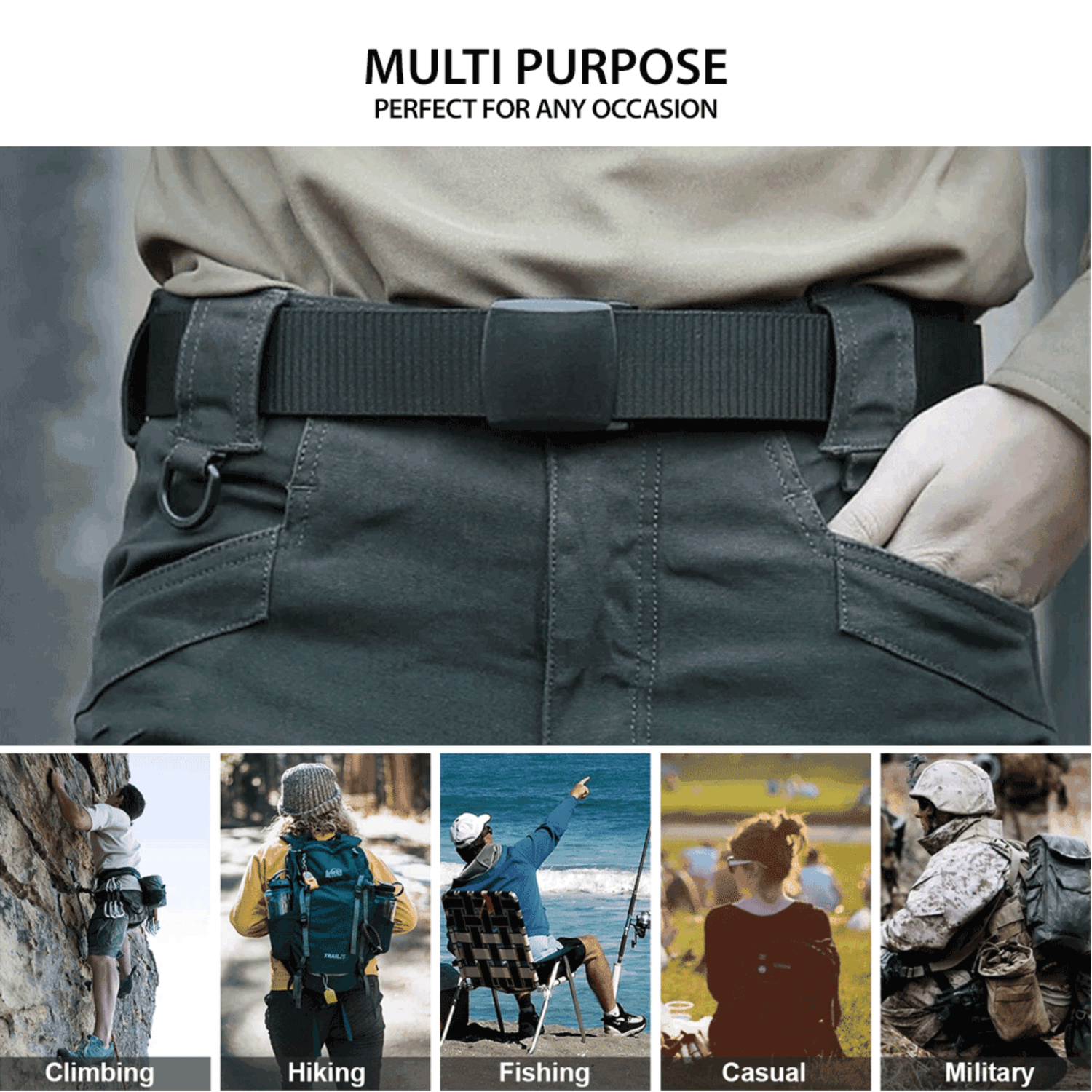 XGear Tactical Adjustable Nylon Belt with Plastic Buckle Jupiter Gear Home