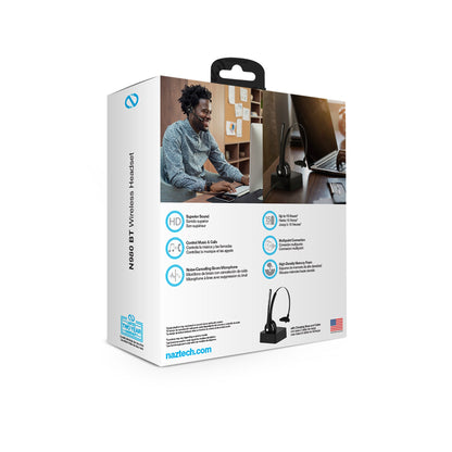 Naztech N980 BT Over-the-Head Headset w Base Jupiter Gear Home