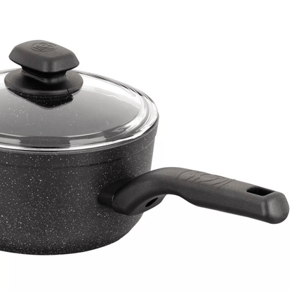 Korkmaz Ornella 2 Piece 2L Aluminum Non Stick Saucepan with Lid Jupiter Gear Home