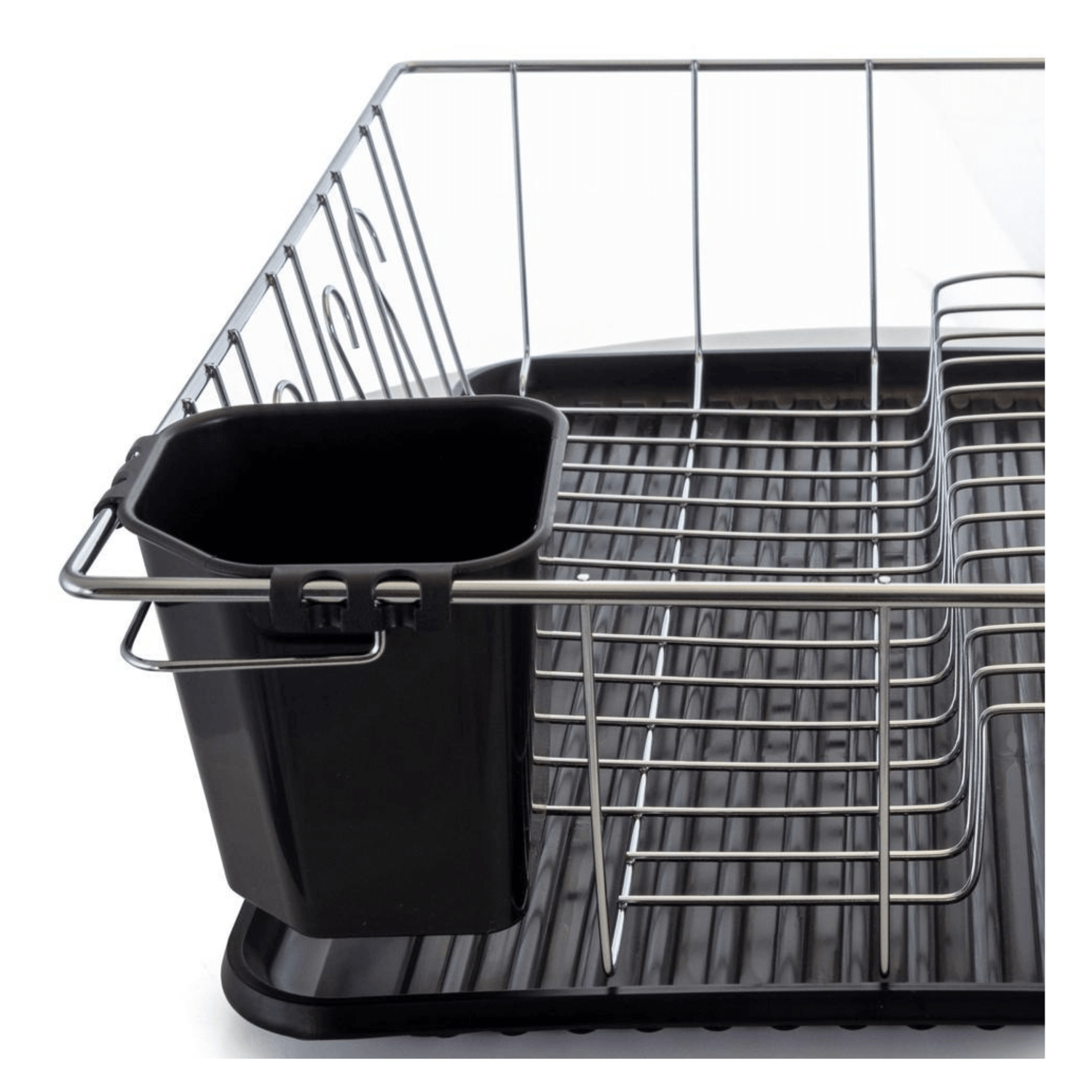 Better Chef 16" Chrome-Plated Metal Dish Rack with Drain Tray Jupiter Gear Home