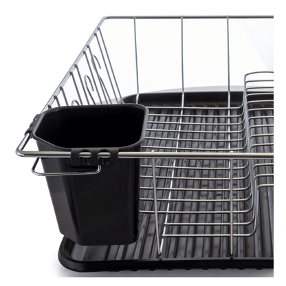 Better Chef 16" Chrome-Plated Metal Dish Rack with Drain Tray Jupiter Gear Home