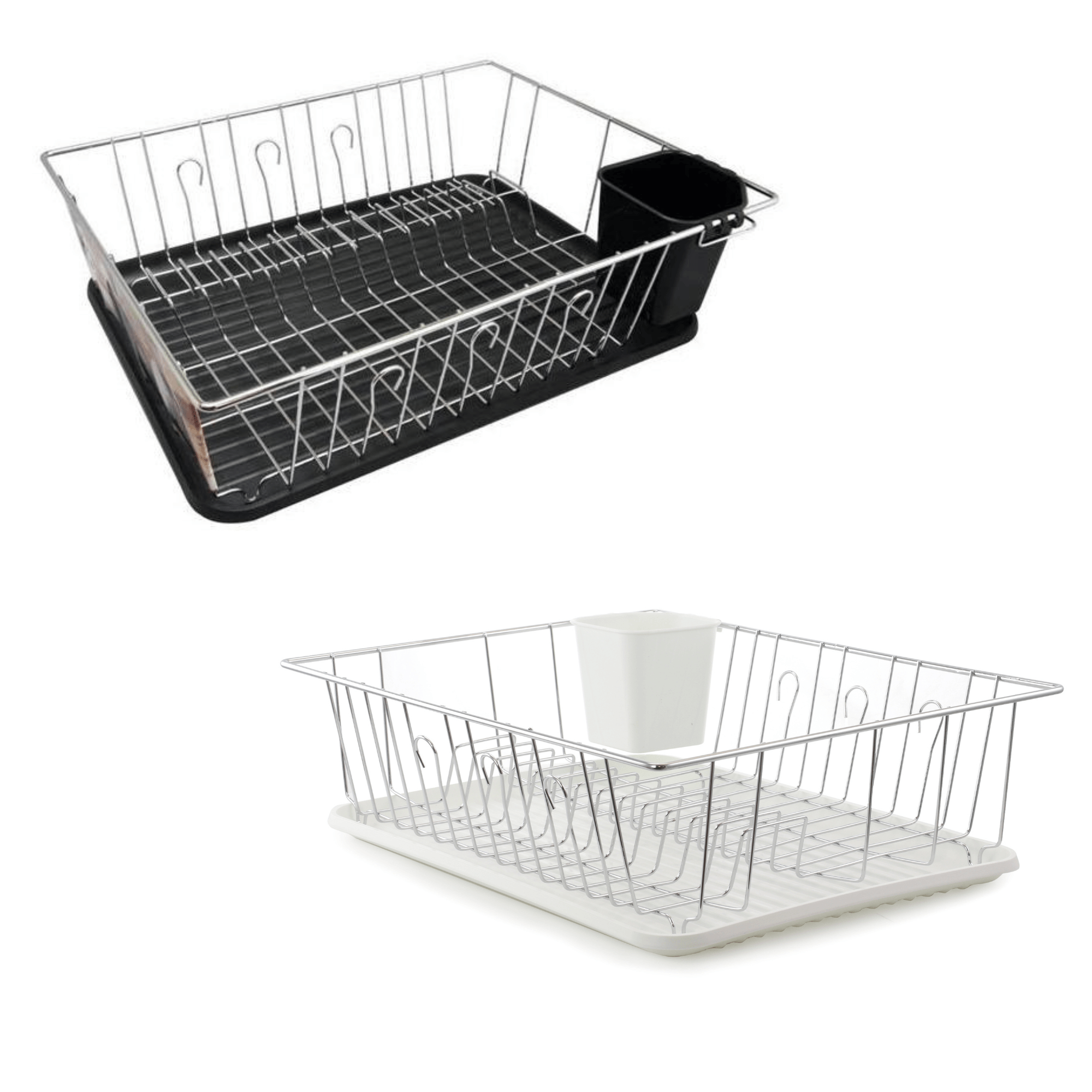 Better Chef 16" Chrome-Plated Metal Dish Rack with Drain Tray Jupiter Gear Home