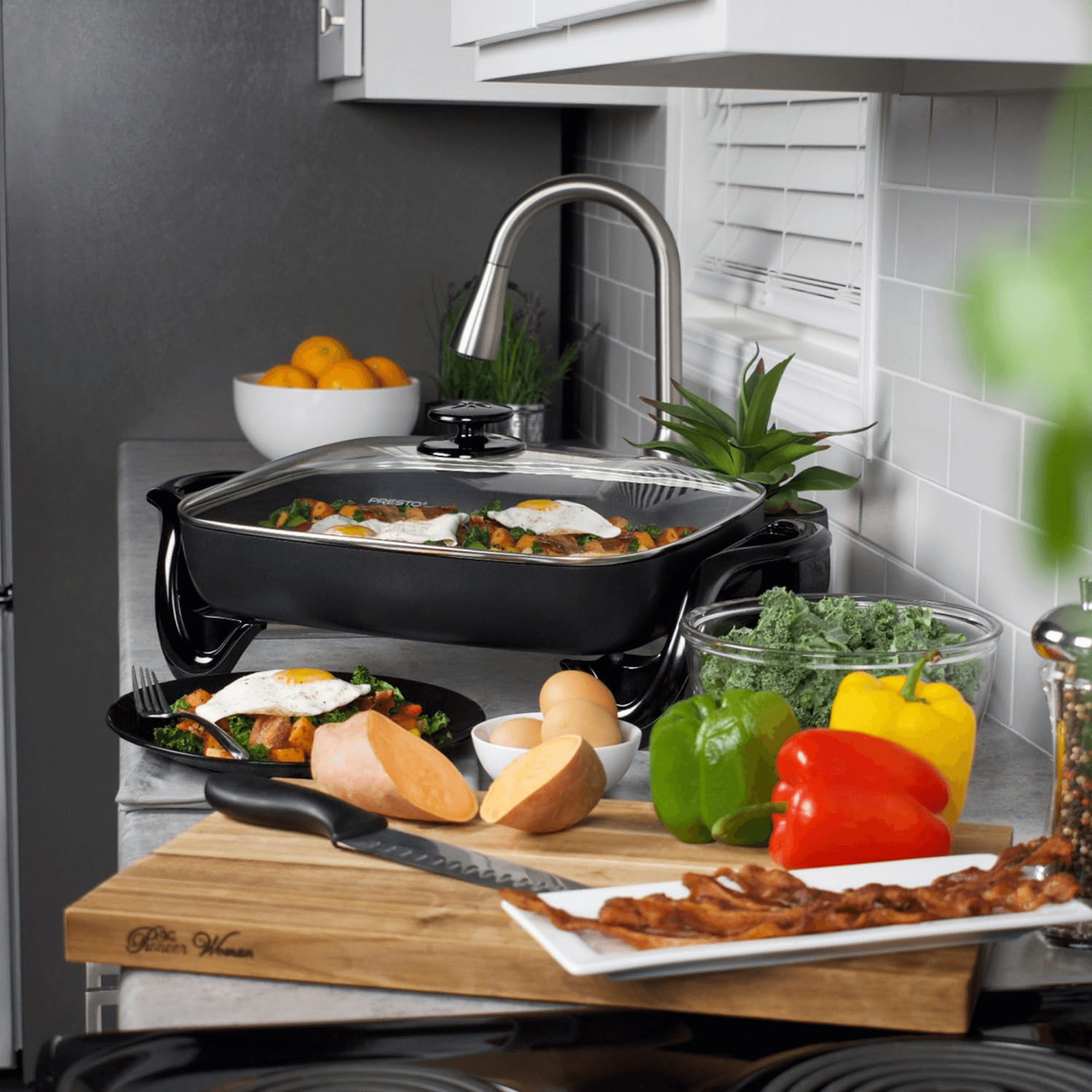 Presto 16-Inch Extra Large Non-Stick Skillet with Glass Lid Jupiter Gear Home