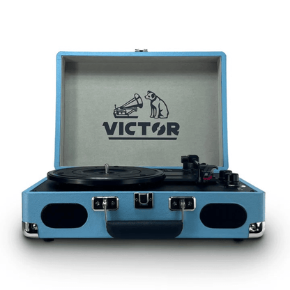 Victor Metro Plus Portable Dual Bluetooth Suitcase Turntable Jupiter Gear Home