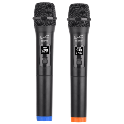 Supersonic VHF Dual Fixed Channel Professional Wireless Microphone Jupiter Gear Home
