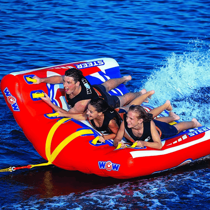 WOW Watersports Power Steer 3 Person 3P Steerable Deck Tube Jupiter Gear Home