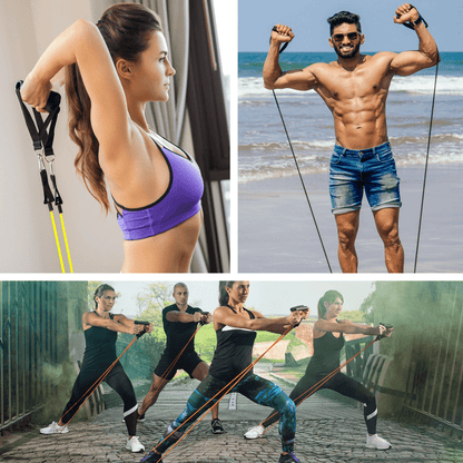 XGear Fitness 11-Piece Exercise Resistance Band Set with Handles Jupiter Gear Home
