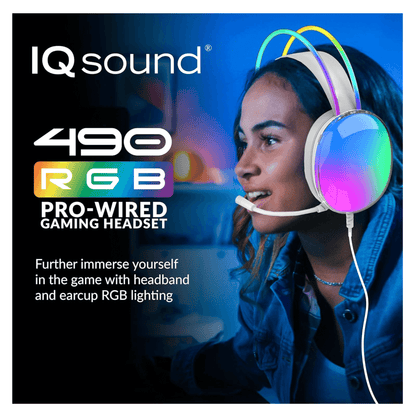 IQ Sound Pro-Wired Gaming Headset with Lights &amp; Surround Sound Jupiter Gear Home