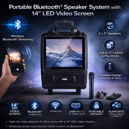 Naxa Portable Bluetooth Speaker System - Refurbished Jupiter Gear Home