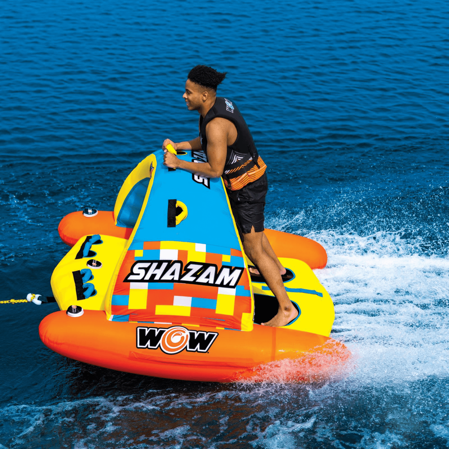 WOW Watersports DC Comics Shazam 1 and 2-Person Towable with Multiple Handles Jupiter Gear Home