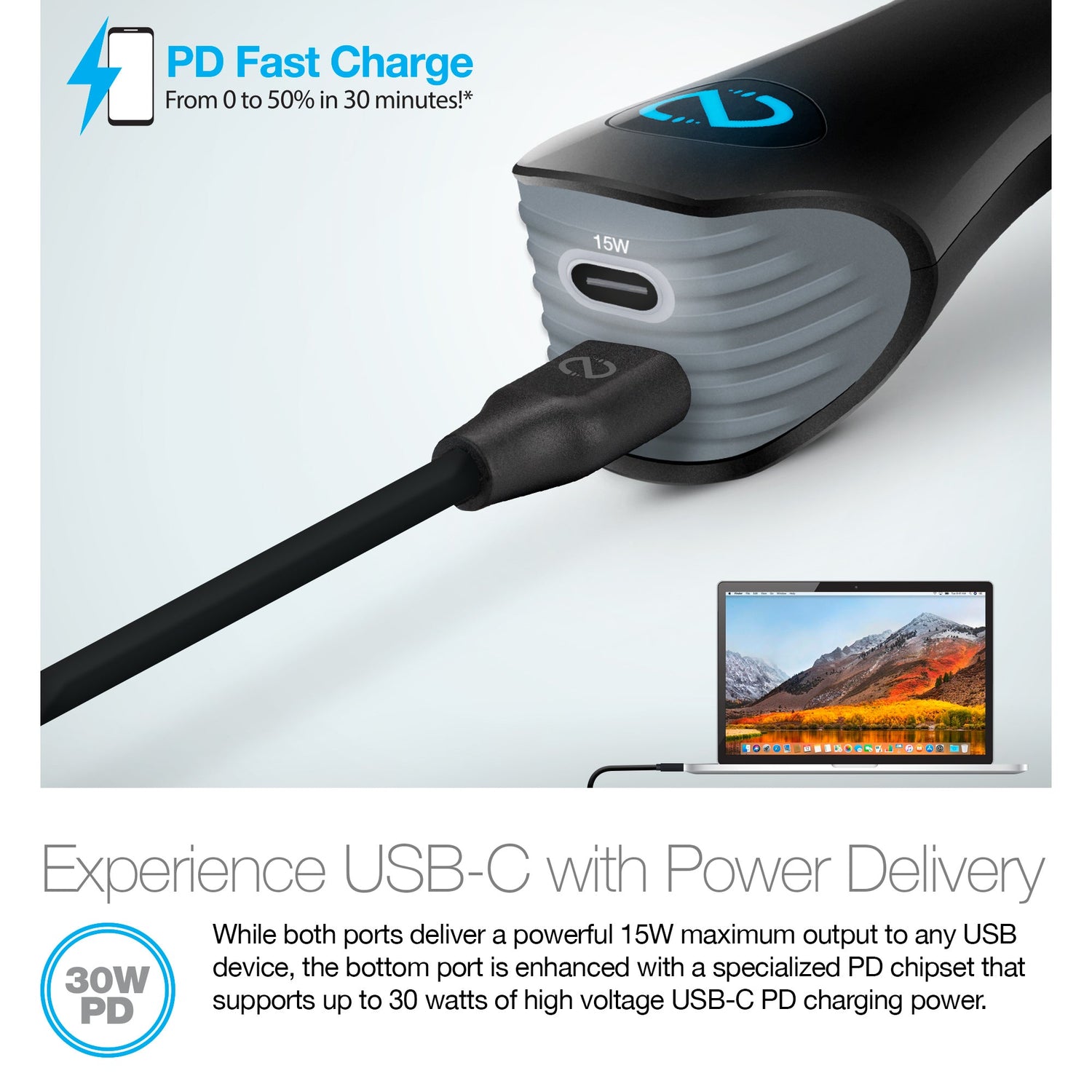Naztech Turbo 30W USB-C PD + USB-C Car Charger Jupiter Gear Home