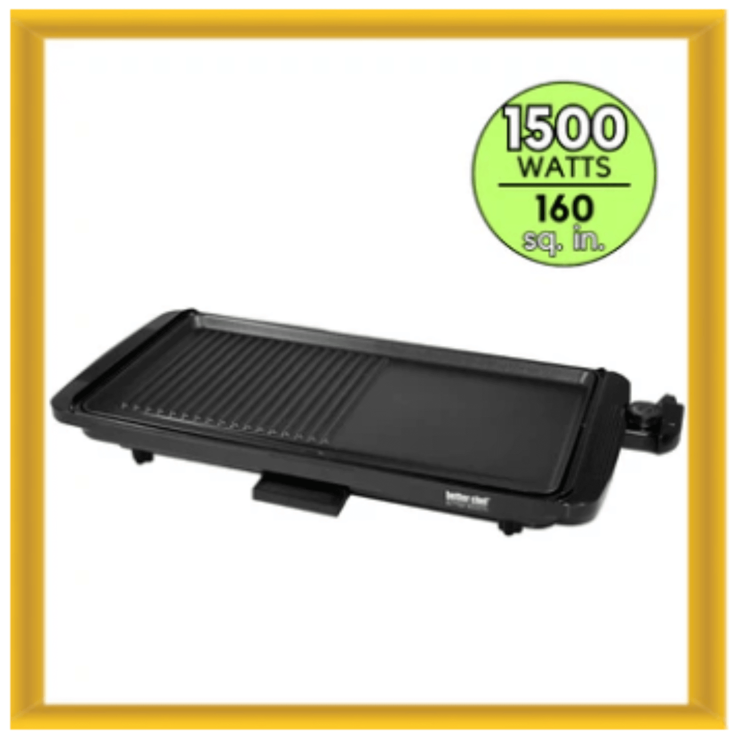 Better Chef 2-in-1 Family Size Cool Touch Electric Countertop Griddle Grill Jupiter Gear Home