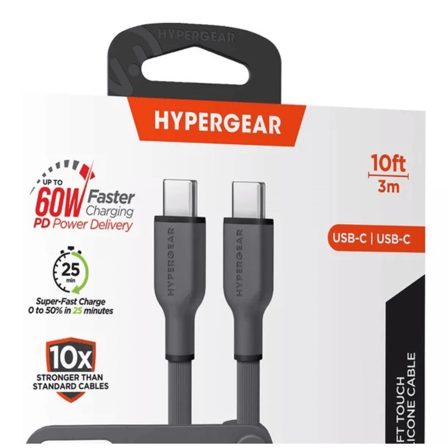HyperGear Flexi PRO USB-C to USB-C Cable 10ft Jupiter Gear Home