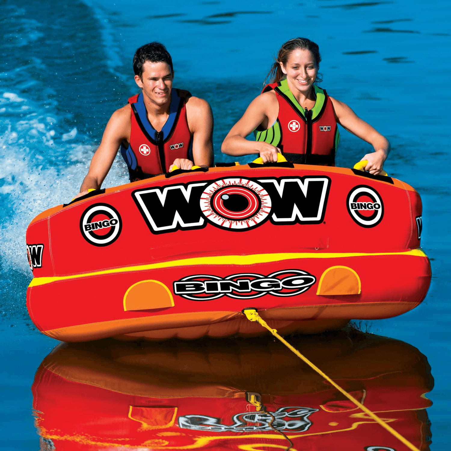 WOW Watersports Bingo 1-2 Person Cockpit Ski Tube with Secured Seating Jupiter Gear Home