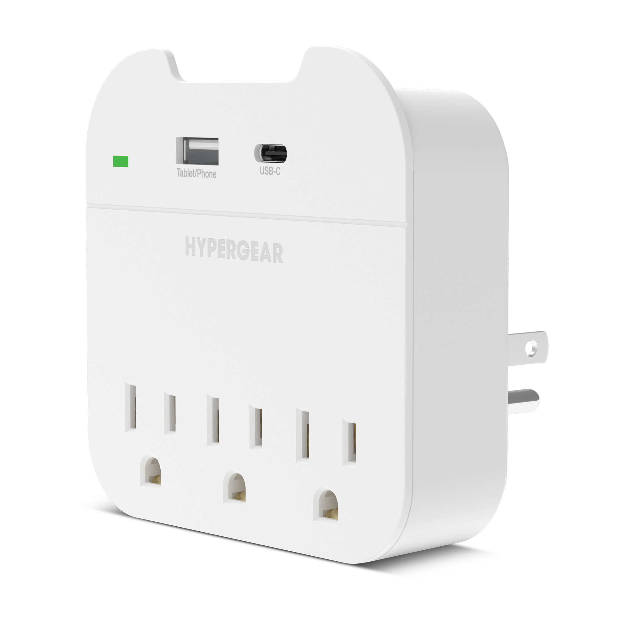 HyperGear Wall Adapter Power Strip 3 Outlets Jupiter Gear Home