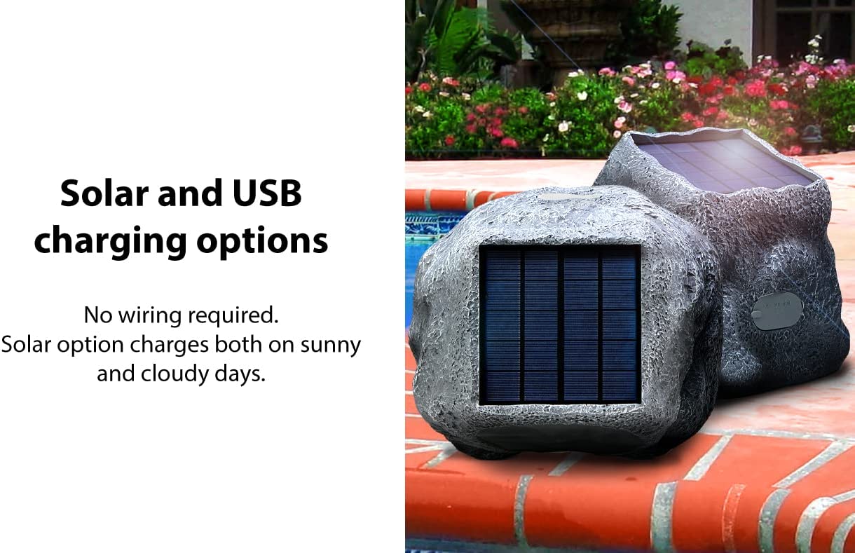 SoundPro Bluetooth Multi-Link Solar Rechargeable Wireless Rock Speaker Jupiter Gear Home