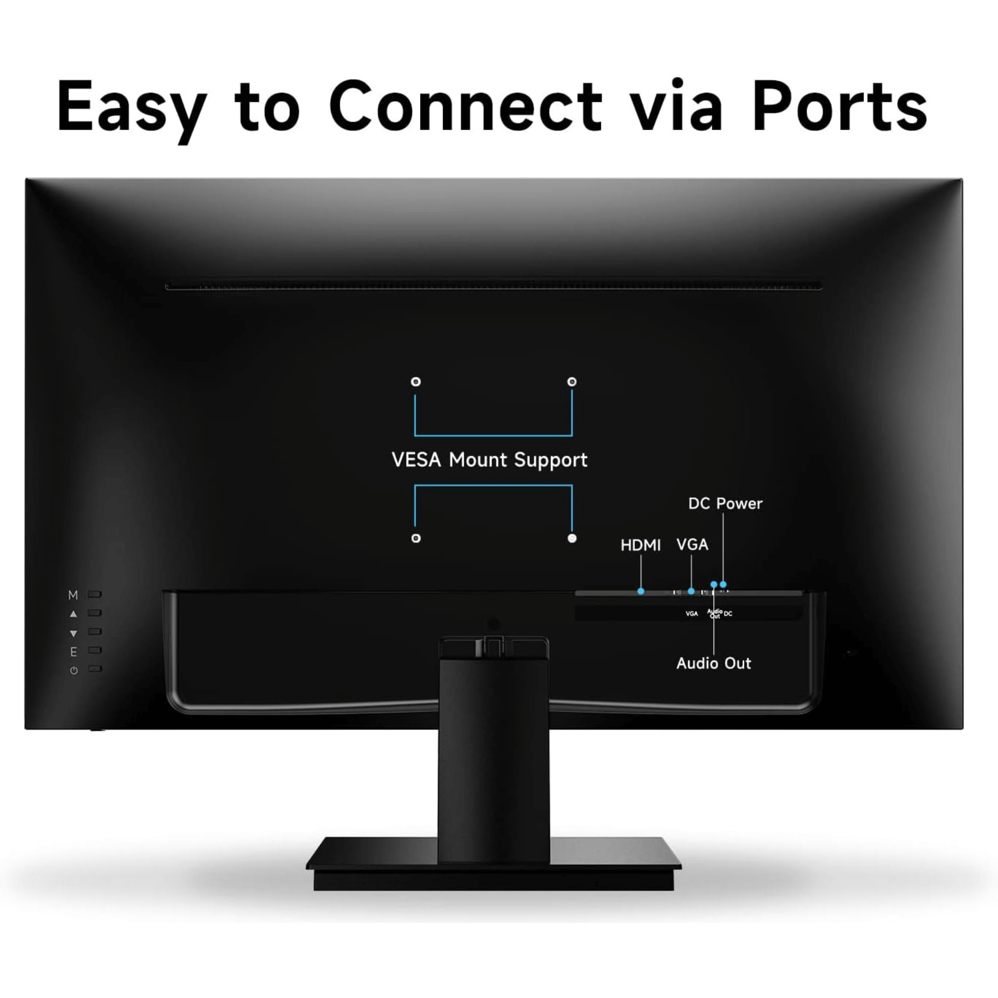 Norcent 27 Inch Frameless Computer Monitor FHD 75HZ VA with Built-In Speakers Jupiter Gear Home