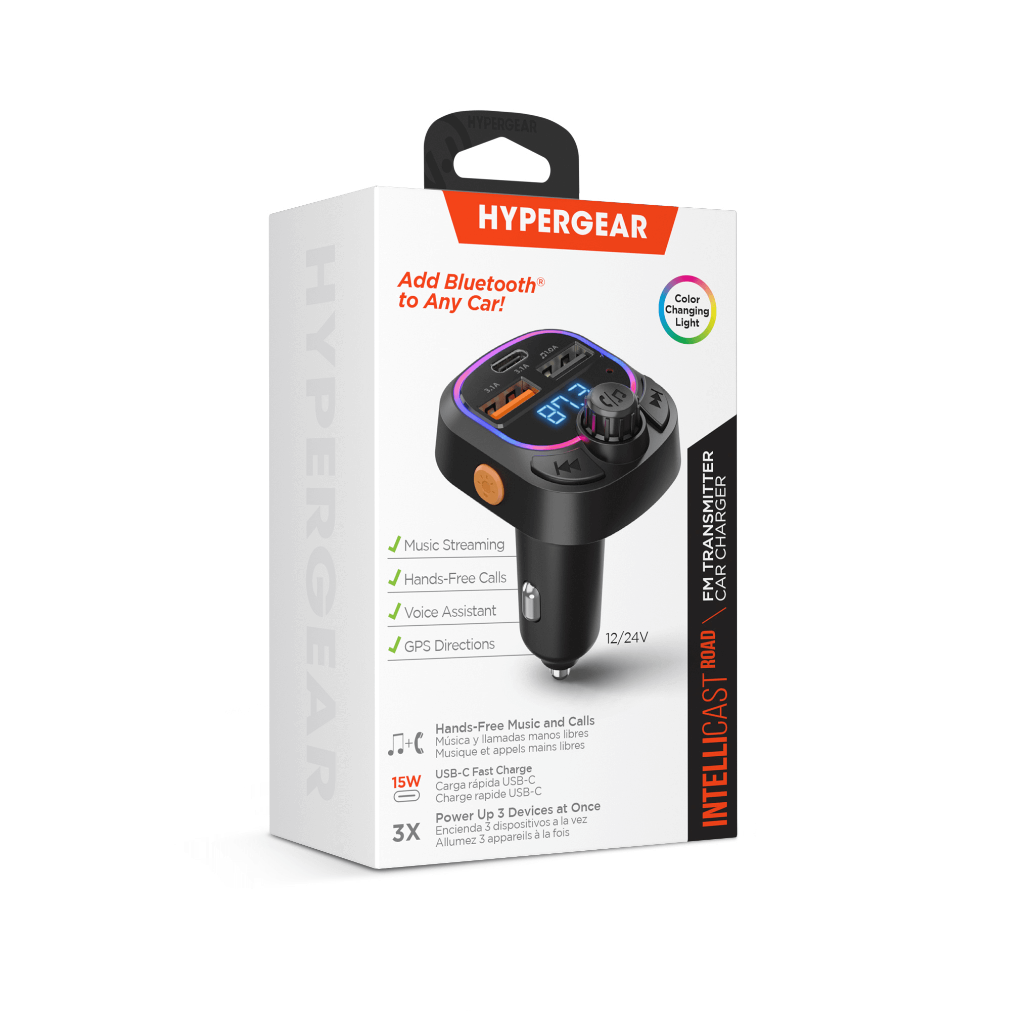 HyperGear IntelliCast Road FM Transmitter Car Charger Jupiter Gear Home