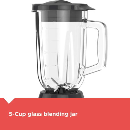 Black &amp; Decker 10-Speed 700W 4-Blade Countertop Glass Jar Blender Jupiter Gear Home