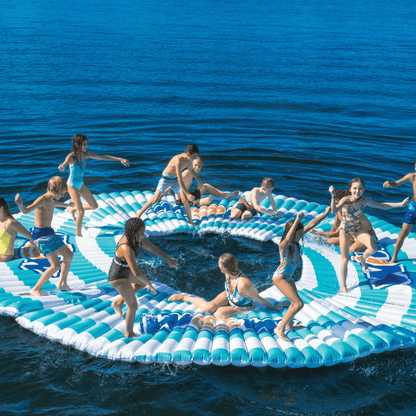 WOW Watersports Round Water Walkway &amp; SUP Dock Island, Holds Up to 16 People Jupiter Gear Home