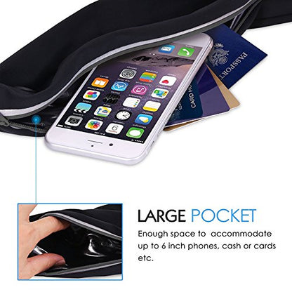 JupiterGear Dual Pocket Running Belt Sports and Travel Fanny Pack for Jogging, Cycling and Outdoors Jupiter Gear Home