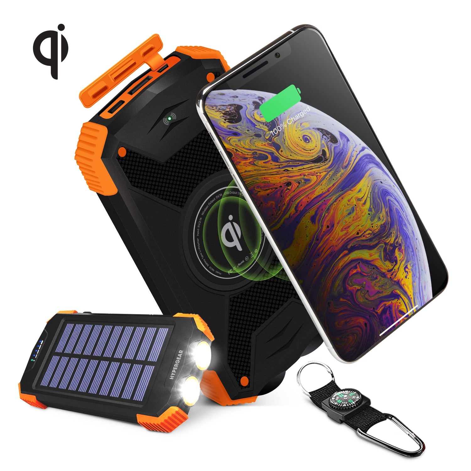 HyperGear Solar 10000mAh Wireless Power Bank Jupiter Gear Home