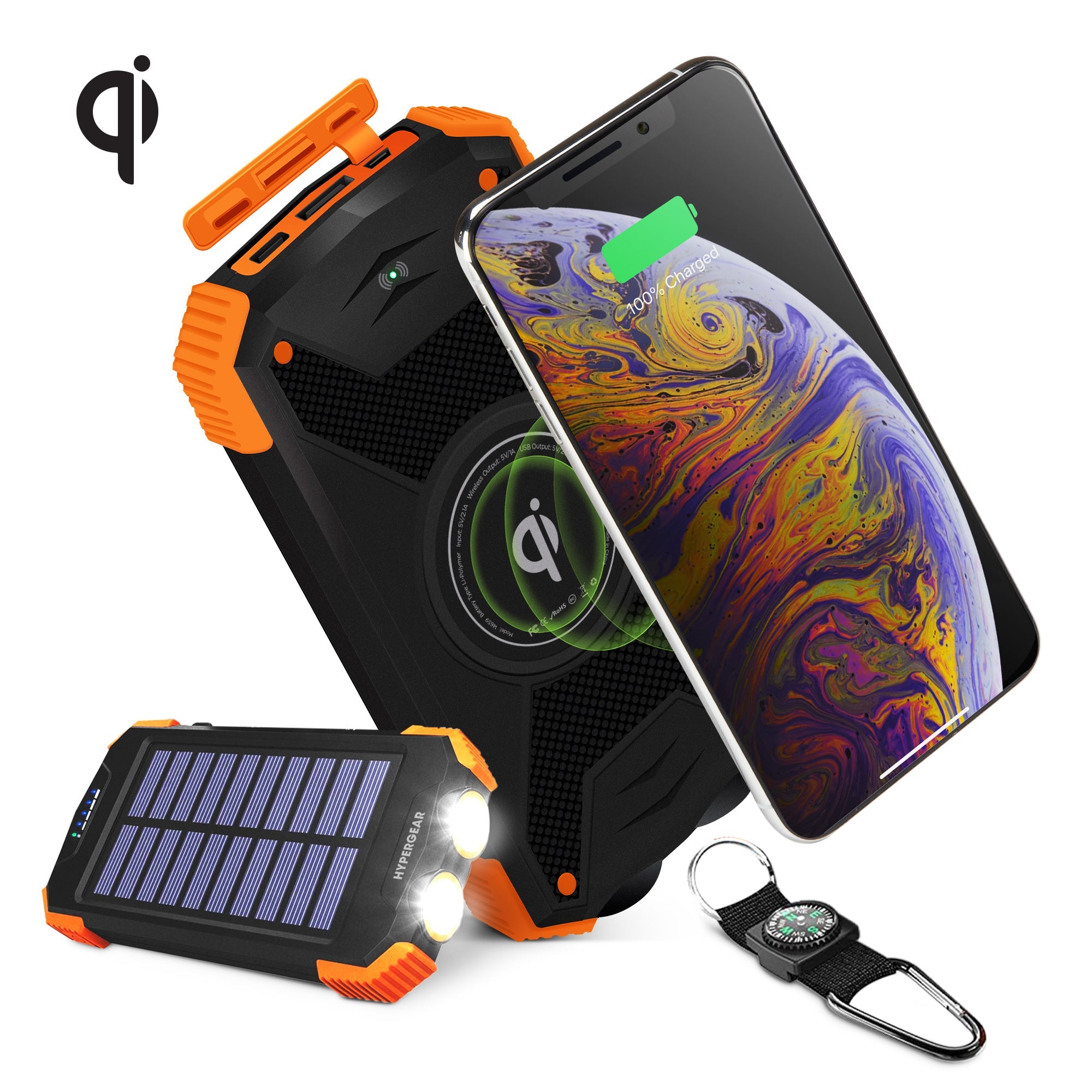 HyperGear Solar 10000mAh Wireless Power Bank Jupiter Gear Home