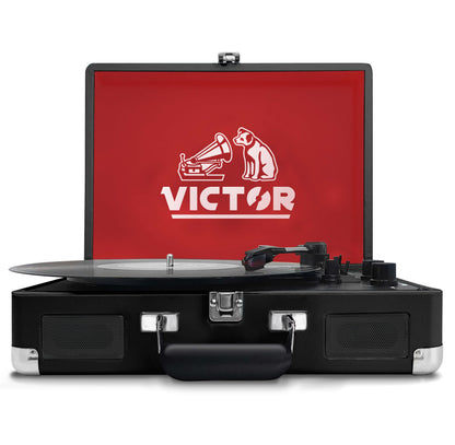 Victor Metro Dual Bluetooth Suitcase 3-Speed Turntable Jupiter Gear Home