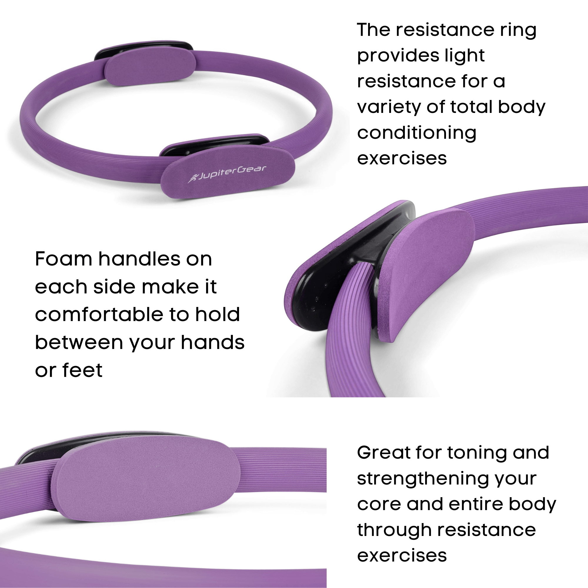 JupiterGear Pilates Resistance Ring for Strengthening Core Muscles and Improving Balance Jupiter Gear Home