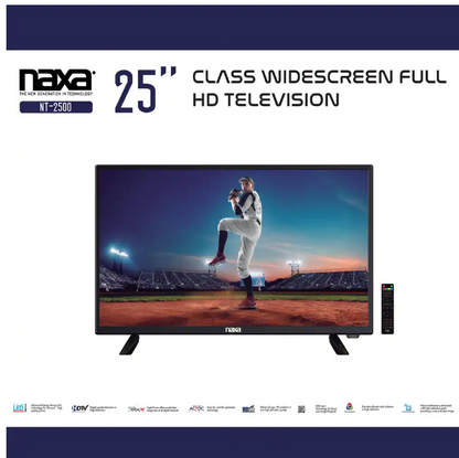 Naxa 25" 12 Volt ACDC Widescreen LED 1080p Full HD Television with ATSC Digital Tuner (NT-2500) Jupiter Gear Home
