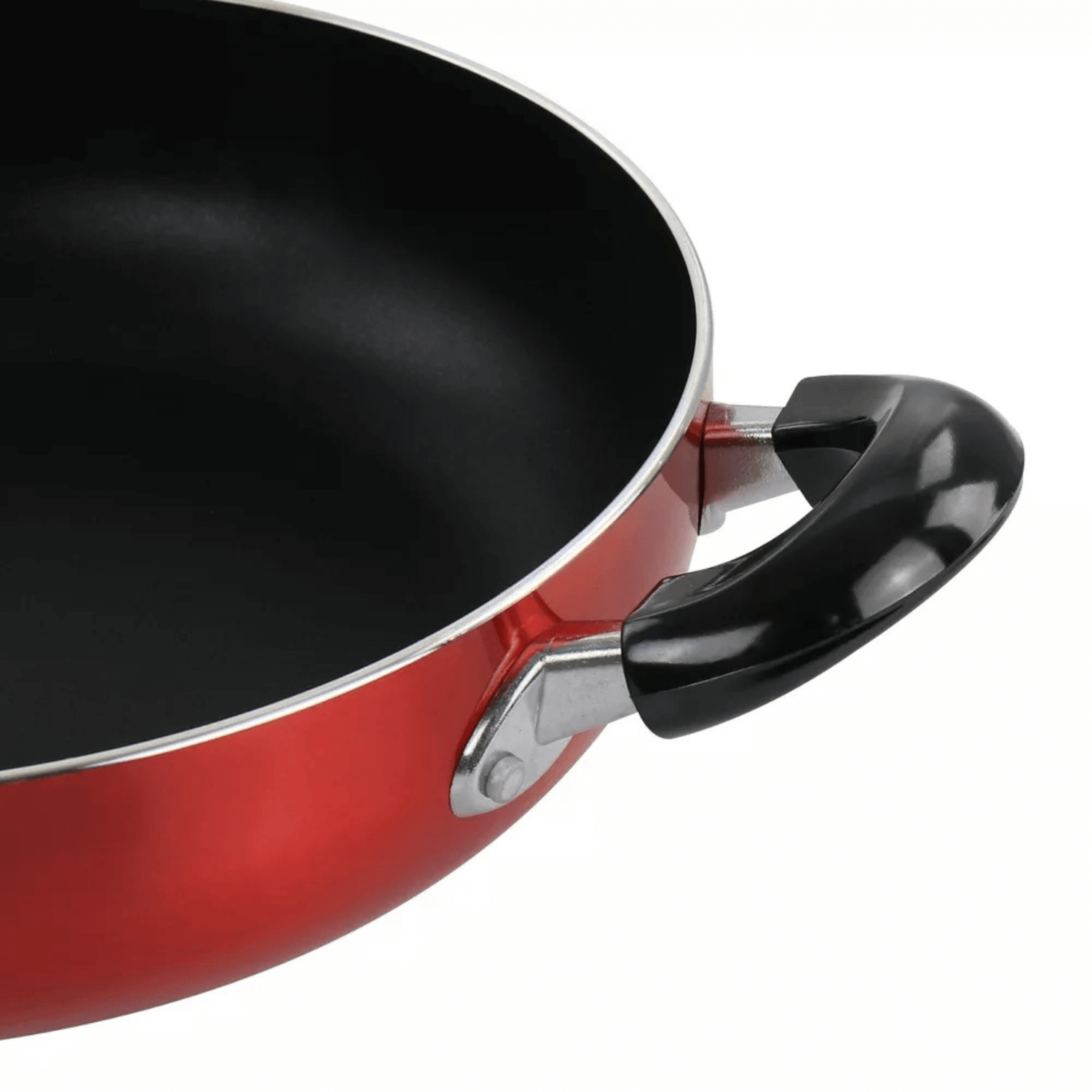 Better Chef 10" Aluminum Non-Stick Metallic Red Deep Fryer with Glass Lid Jupiter Gear Home