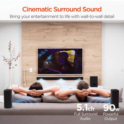 HyperGear SB51a 5.1 Home Theater Surround Sound System Jupiter Gear Home