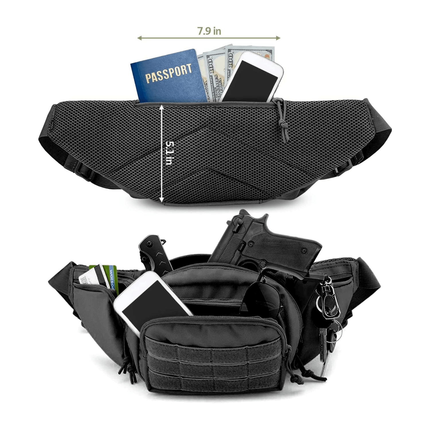 JupiterGear Tactical Military Fanny Pack Waist Bag &amp; MOLLE EDC Pouch For Outdoor Activities Jupiter Gear Home