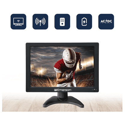 Emerson 13.3" Portable Rechargeable 12V ACDC TV - Refurbished Jupiter Gear Home